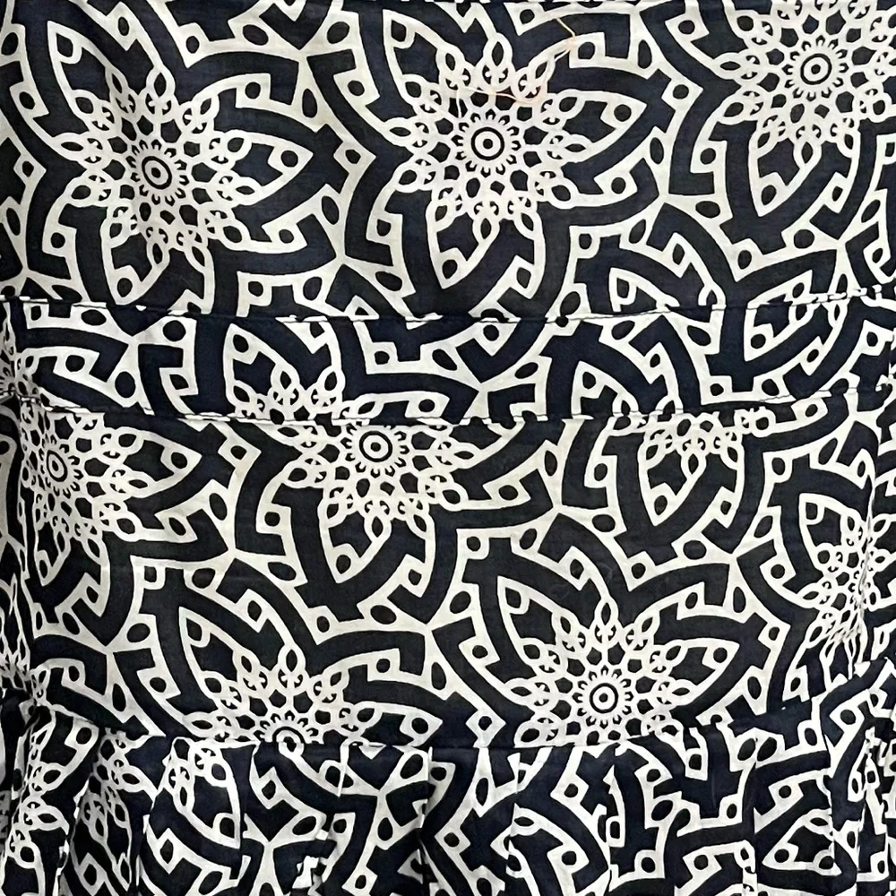 Tory Burch Button Front Geometric Floral Sundress Size 8 - Picture 3 of 11
